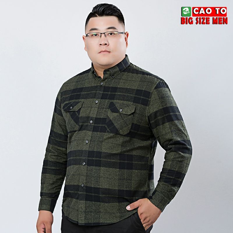 Áo Sơ Mi Caro Nam Cao Cấp Thời Trang Big Size 2XL 3XL 4XL 5XL 6XL 7XL