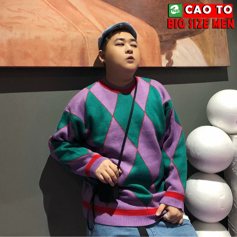 Áo Thun Tay Dài Họa Tiết Tím Big Size Men Hàng Chính Hãng Chất Lượng Cao