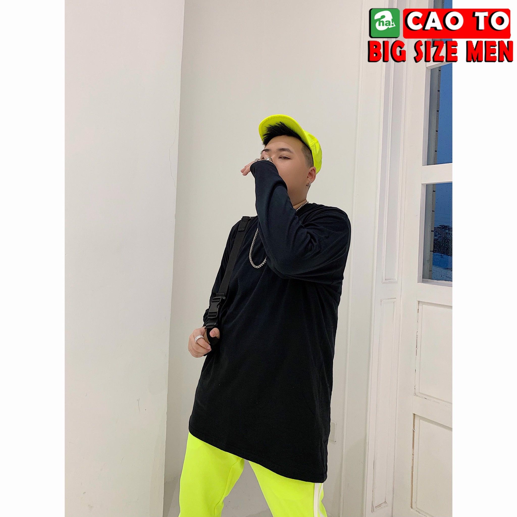 Áo Thun Tay Dài Đen Trơn Big Size Men Chính Hãng Chất Lượng Cao