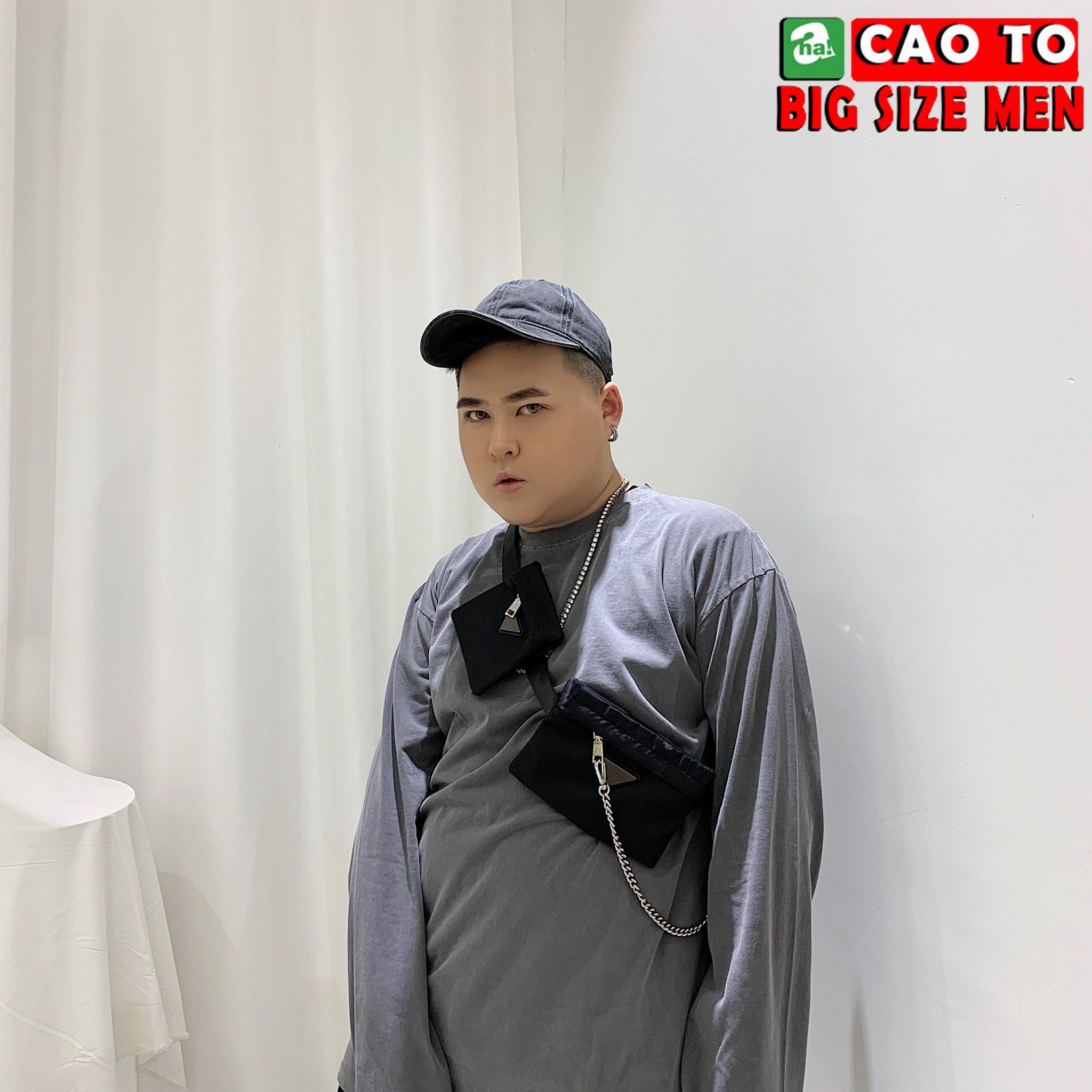 Áo Thun Tay Dài Xám Trơn Big Size Men Chính Hãng Chất Lượng Cao