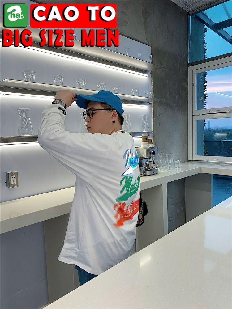 Áo Thun Tay Dài Trẻ Trung Big Size Men Chính Hãng Chất Lượng Cao