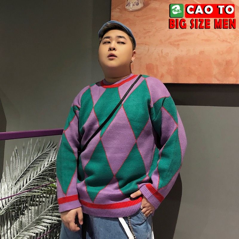Áo Thun Tay Dài Họa Tiết Tím Big Size Men Hàng Chính Hãng Chất Lượng Cao