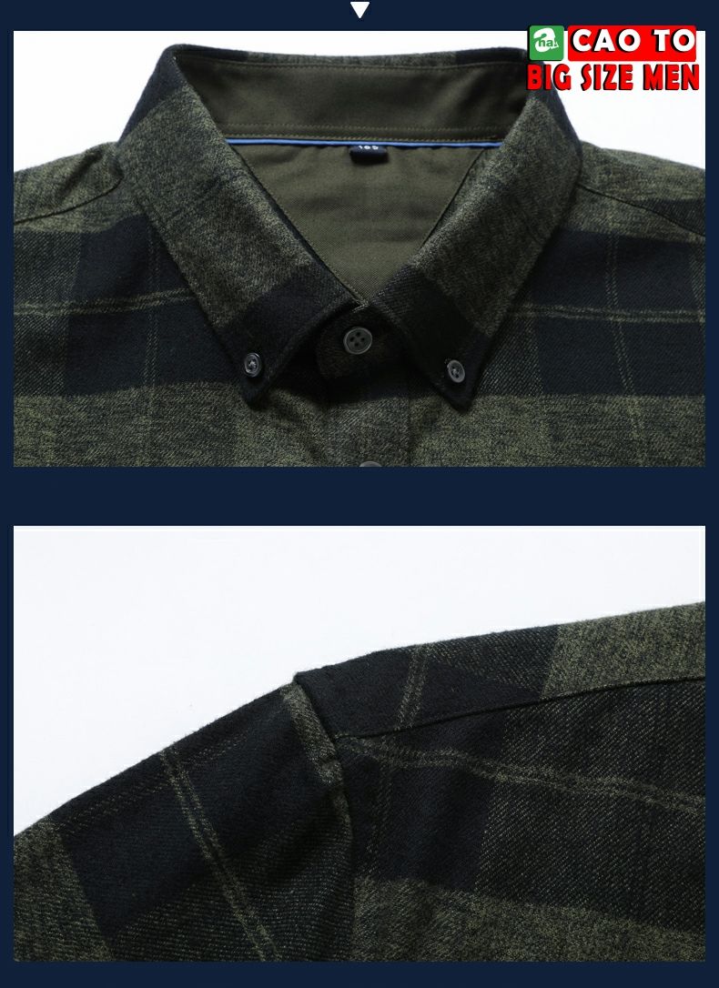 Áo Sơ Mi Caro Nam Cao Cấp Thời Trang Big Size 2XL 3XL 4XL 5XL 6XL 7XL