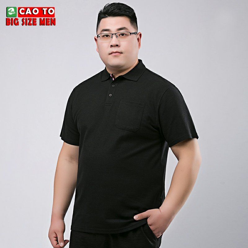 Áo polo đen trơn thời trang lịch lãm big size