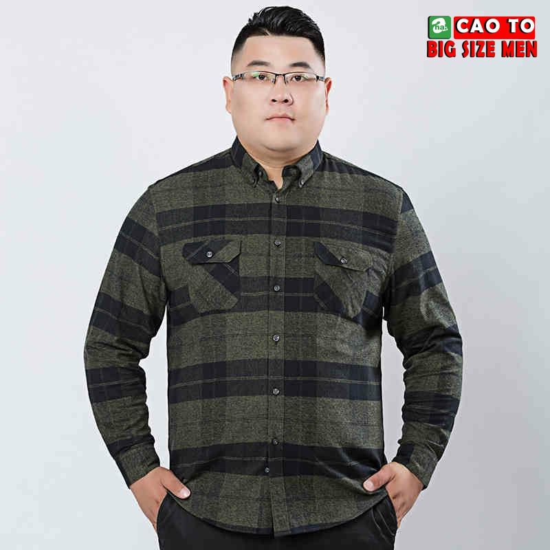 Áo Sơ Mi Caro Nam Cao Cấp Thời Trang Big Size 2XL 3XL 4XL 5XL 6XL 7XL