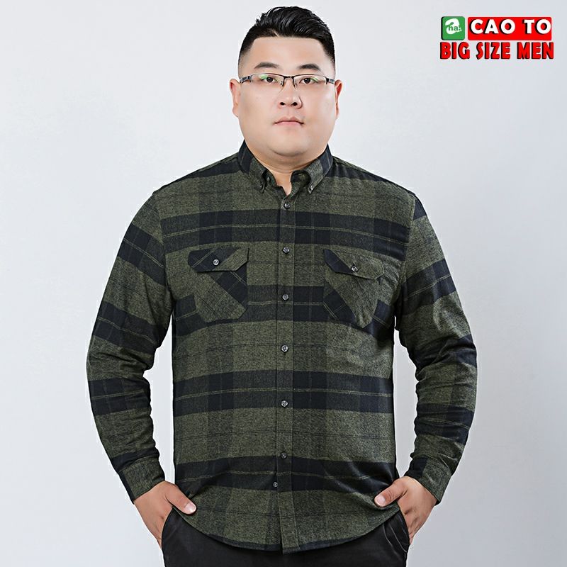 Áo Sơ Mi Caro Nam Cao Cấp Thời Trang Big Size 2XL 3XL 4XL 5XL 6XL 7XL
