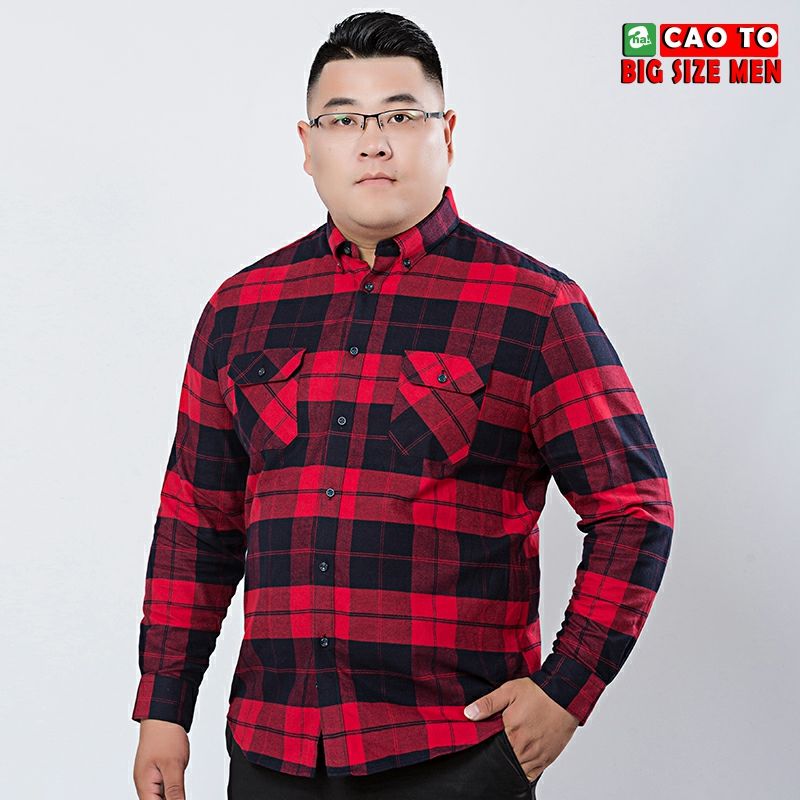 Áo Sơ Mi Caro Nam Cao Cấp Thời Trang Big Size 2XL 3XL 4XL 5XL 6XL 7XL