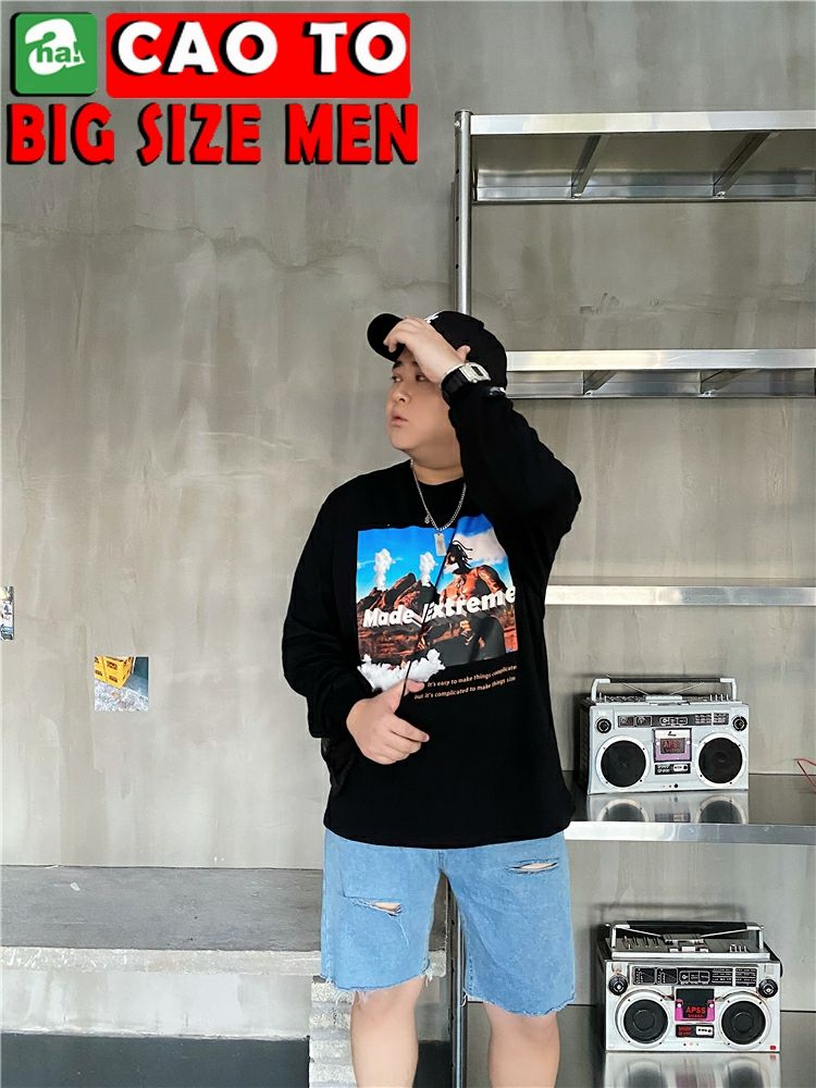 Áo Thun Tay Dài Hoạt Hình Big Size Men Chính Hãng Chất Lượng Cao