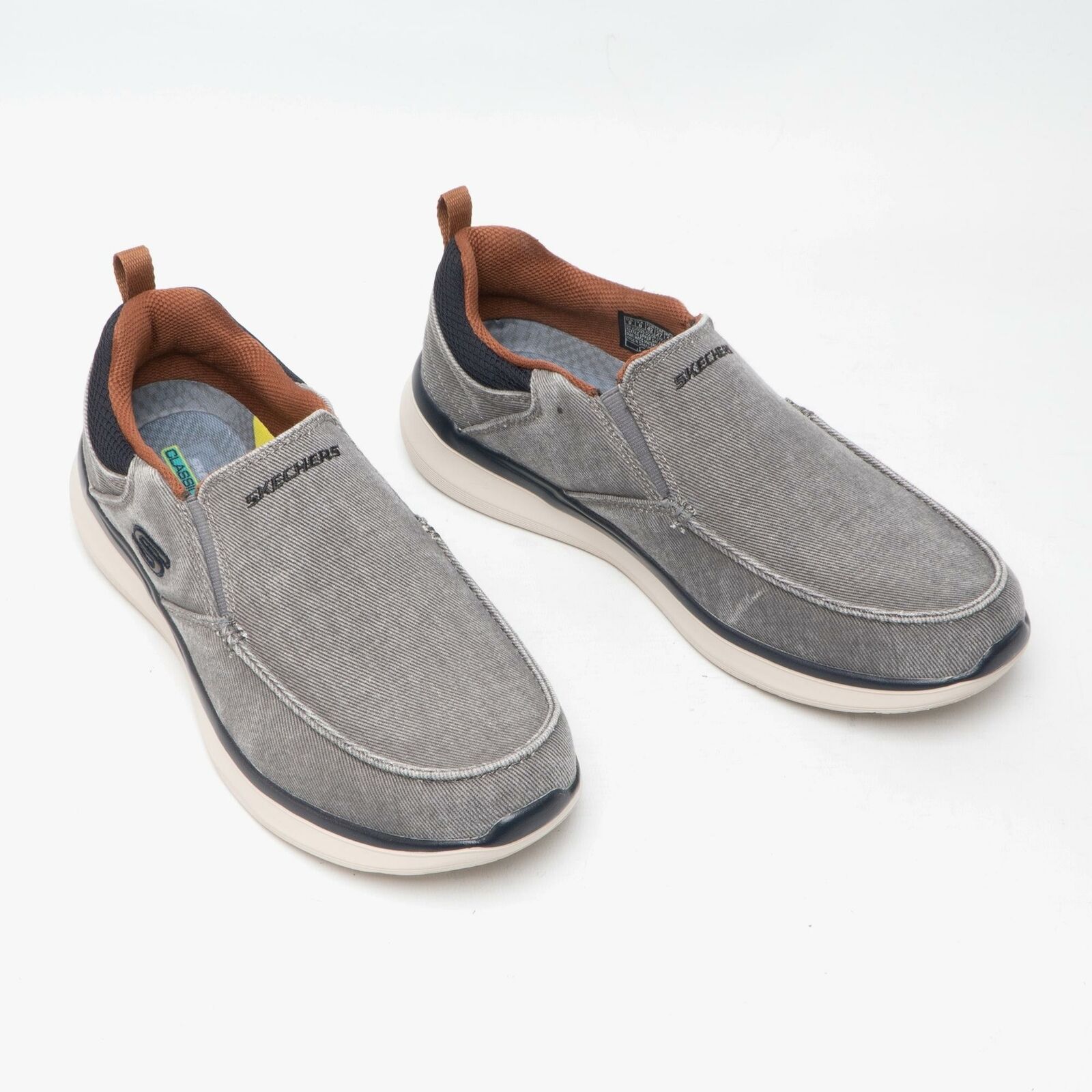 Giày Nam Xỏ Skechers DELSON 2.0 LARWIN Mens Ngoại Cỡ 44 45 46 47 48