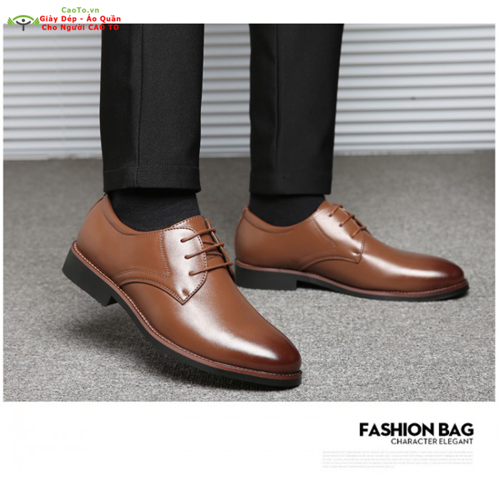 Giày Nam Công Sở Có Dây Màu Nâu - 45 46 47 48