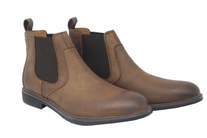 Giày Chelsea Boots Hollis Tan Da Nâu Big Size ( Kháng nước )