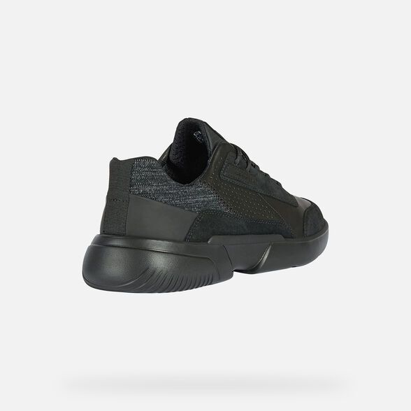 Giày Sneaker Thể Thao Geox Respira Da Mềm Màu Đen Big Size Men