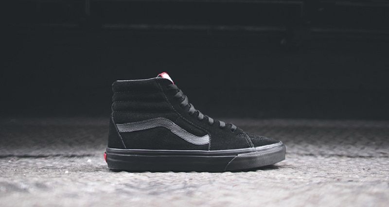 Giày Sneaker Vans Cổ Cao Full Black Bigsize