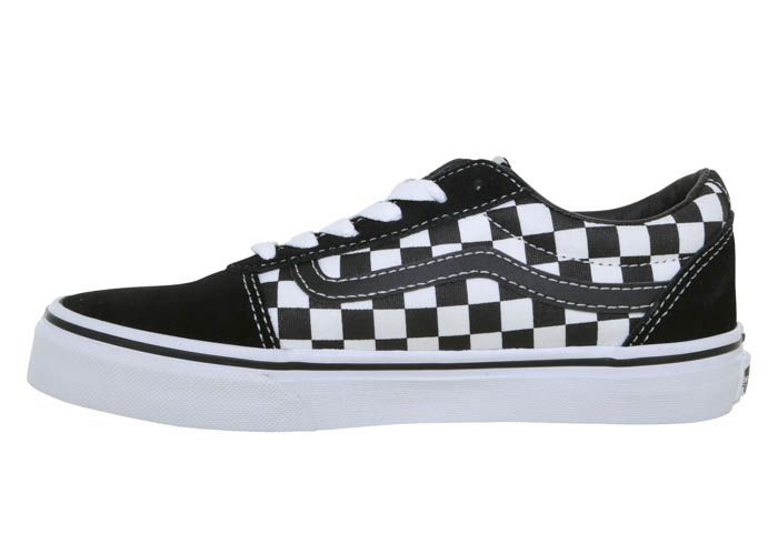 Giày Sneaker Vans Checkerboard Black Stripe Trắng Đen Big Size
