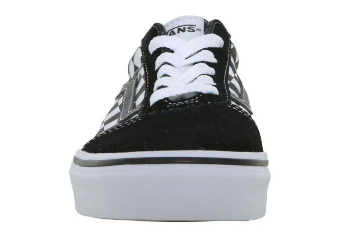 Giày Sneaker Vans Checkerboard Black Stripe Trắng Đen Big Size