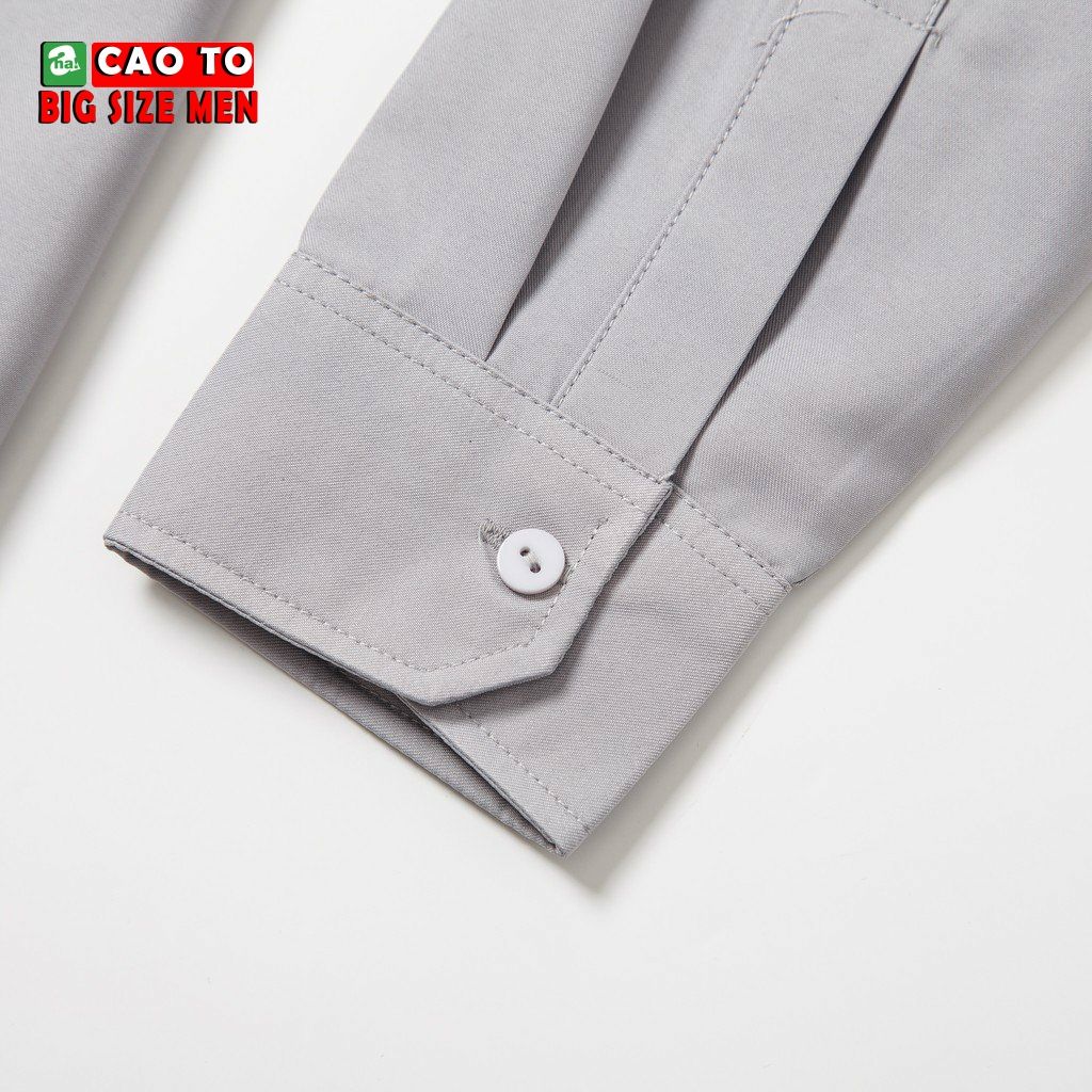 Áo Sơ Mi Xám Big Size Nam 2XL 3XL 4XL 5XL 6XL 7XL