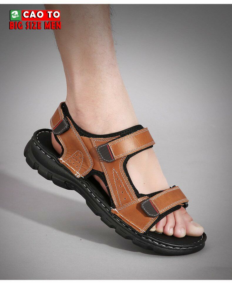 Giày Sandal Châu Âu Olist Màu Nâu Thời Trang Big Size Men