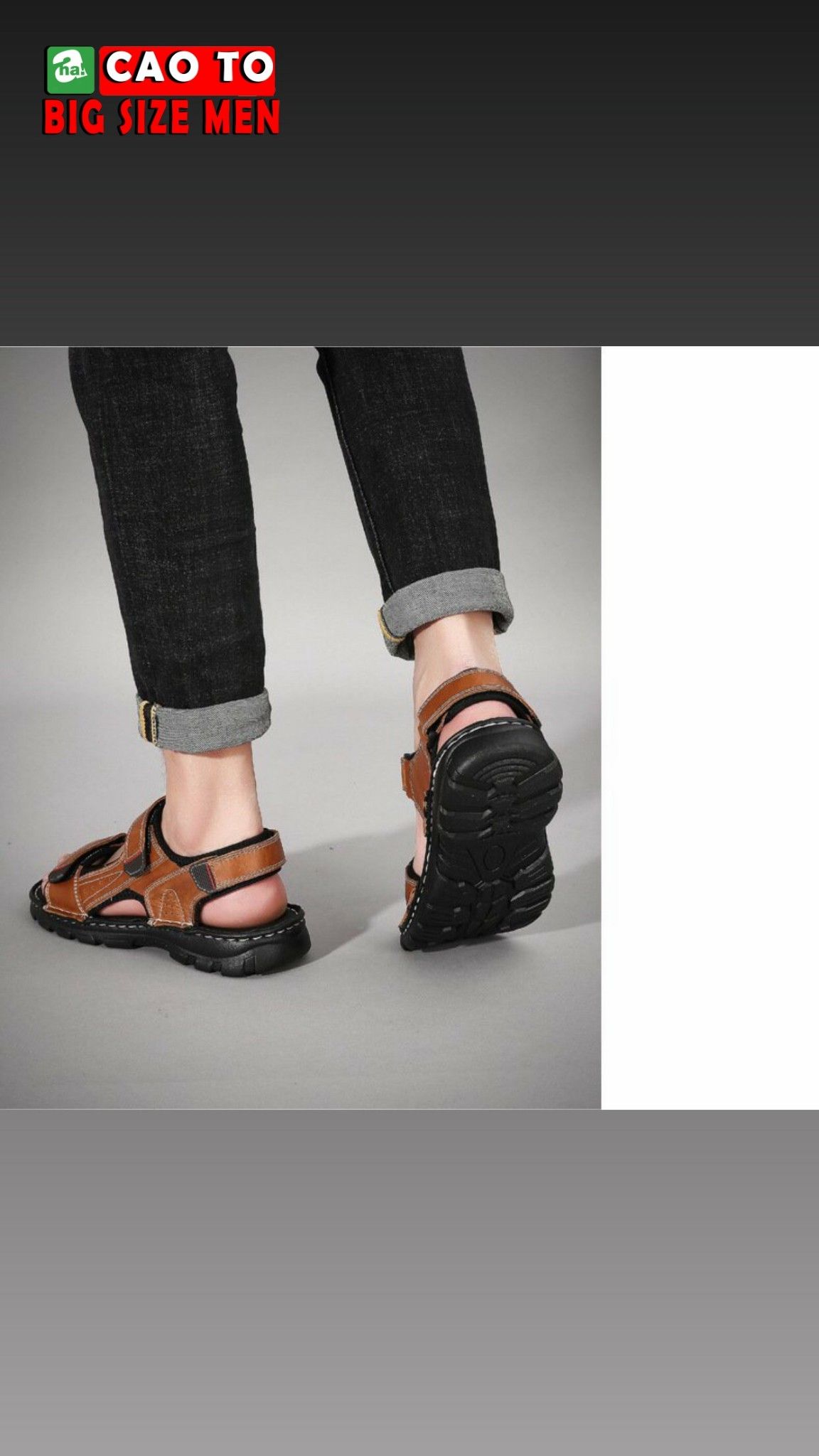 Giày Sandal Châu Âu Olist Màu Nâu Thời Trang Big Size Men