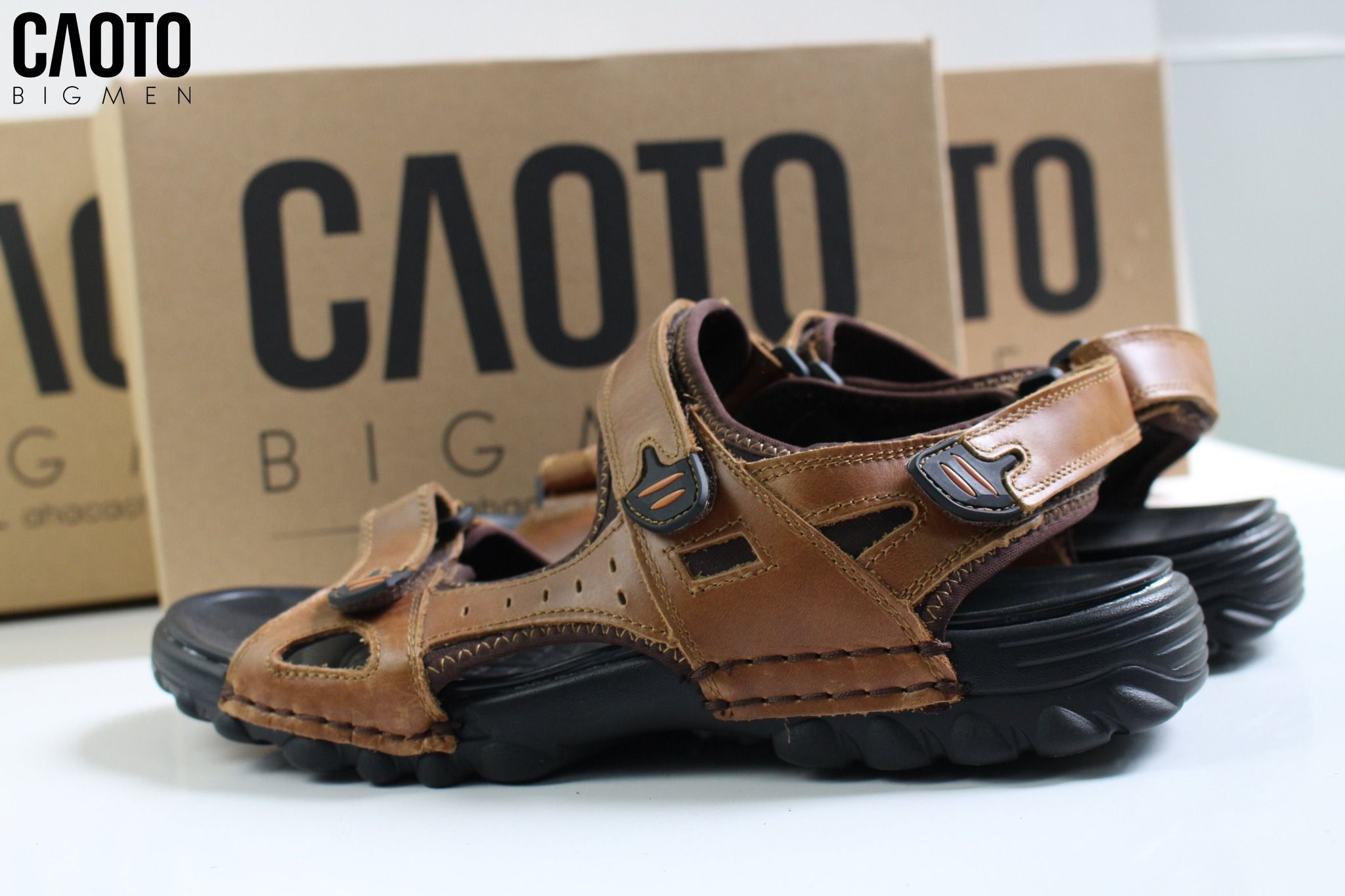 Giày Sandal Châu Âu Olist Màu Nâu Thời Trang Big Size Men
