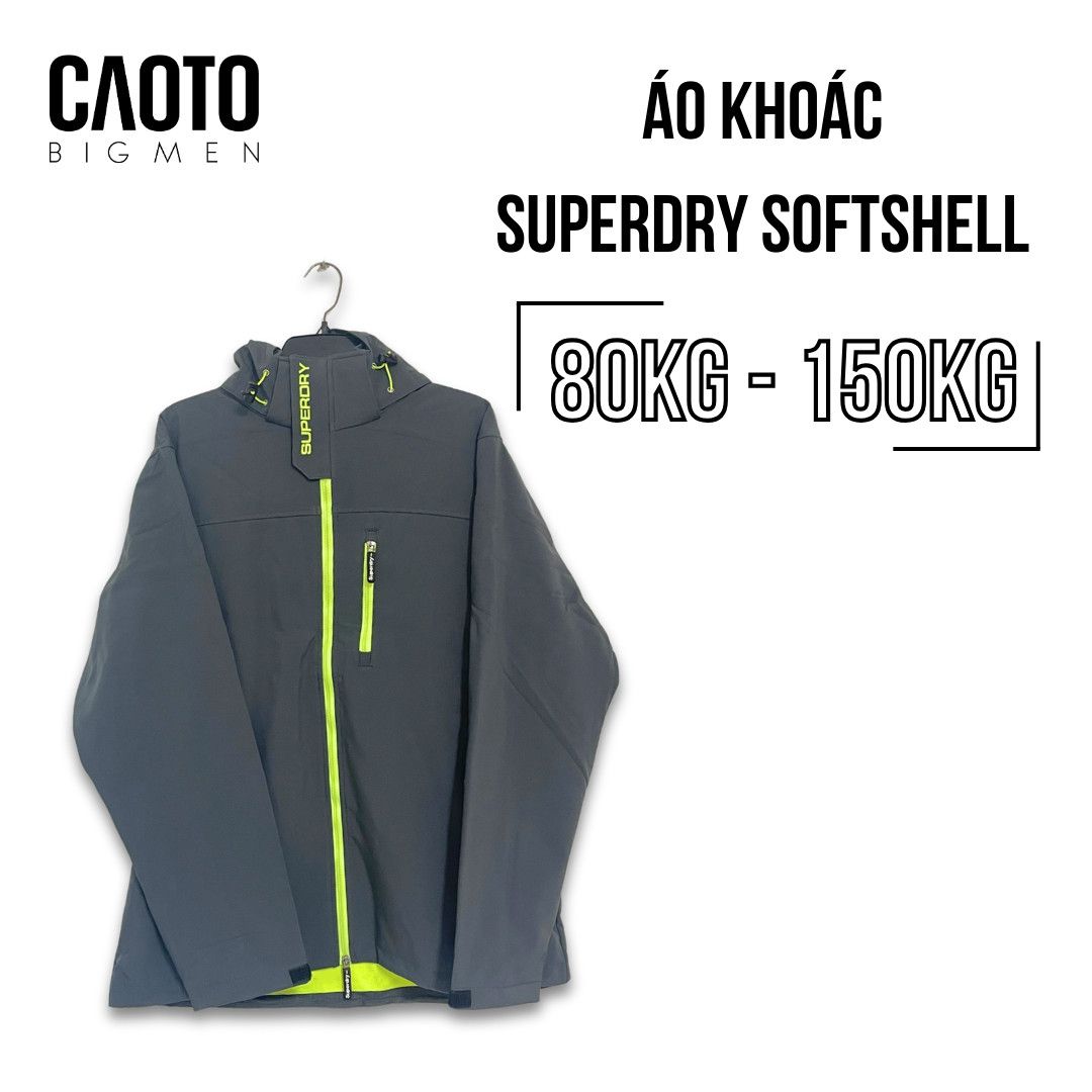  Áo Khoác SuperDry Windtrekker Xám Size Lớn XXXL 