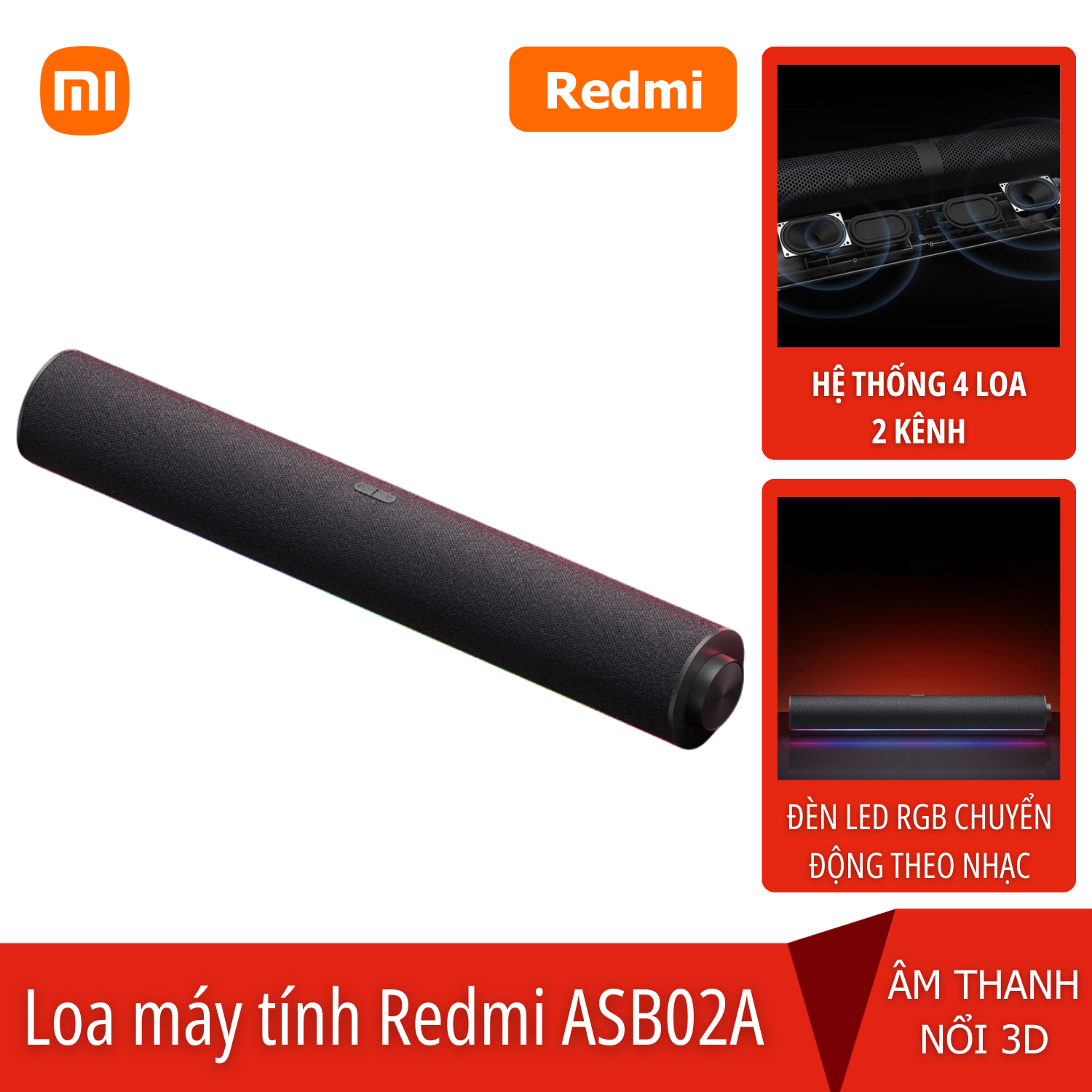 Loa máy tính Redmi ASB02A Xiaomi Computer Speaker Soundbar