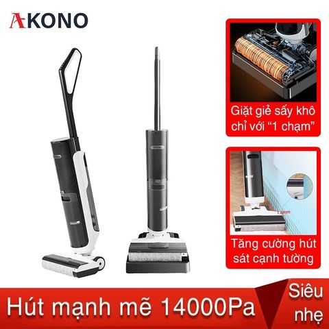  Máy hút bụi lau sàn khô ướt tự giặt giẻ Akono S5 Pro máy hút bụi 