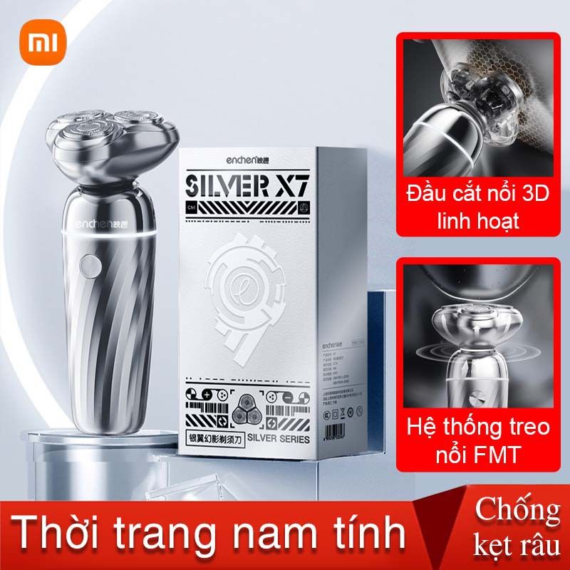 Máy cạo râu Enchen Silver X7 hệ thống EMS thông minh