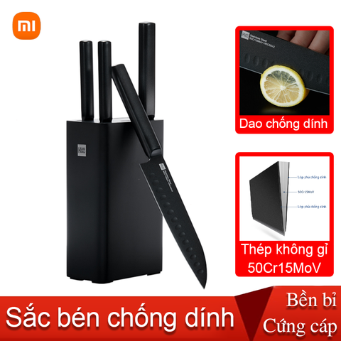  Bộ dao Đức 5 món Xiaomi HuoHou kèm chân đế gỗ 