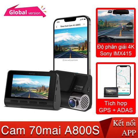  Camera hành trình Xiaomi 70mai A800S 4K bản quốc tế 