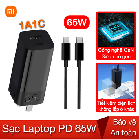  Củ sạc nhanh 65W Xiaomi ZMI HA729 GaN 1A1C 