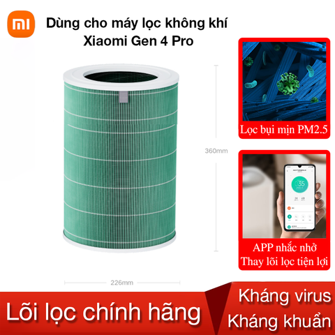  Lõi lọc không khí cho Mi Air Purifier 4 Pro BHR5109CN M15R-FLP 