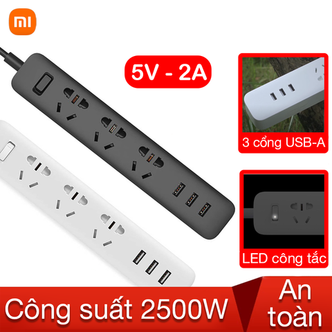  Ổ cắm điện Xiaomi Mi Power Strip XMCXB01QM tích hợp cổng sạc USB 