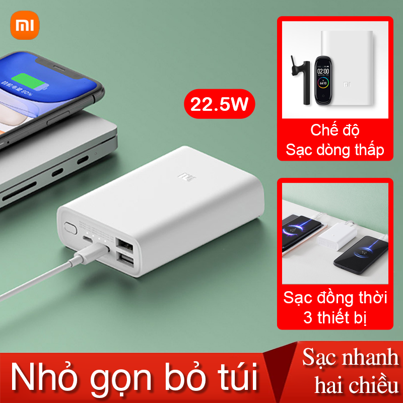 Pin sạc dự phòng 10000mAh Xiaomi Pocket PB1022ZM sạc nhanh cho iphone