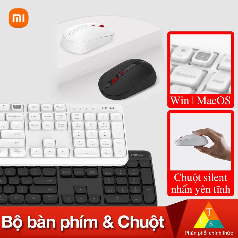 Bộ phím chuột không dây Xiaomi MIIIW Silent version MWWC01