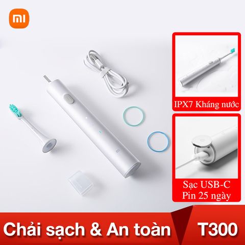  Bàn chải điện Xiaomi Mijia Sonic T300 MES602 vệ sinh răng miệng 