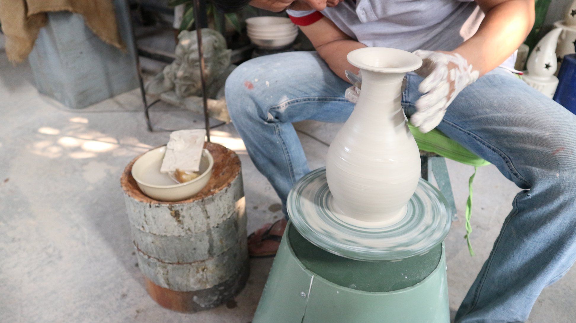 Bàn xoay gốm, H50cm