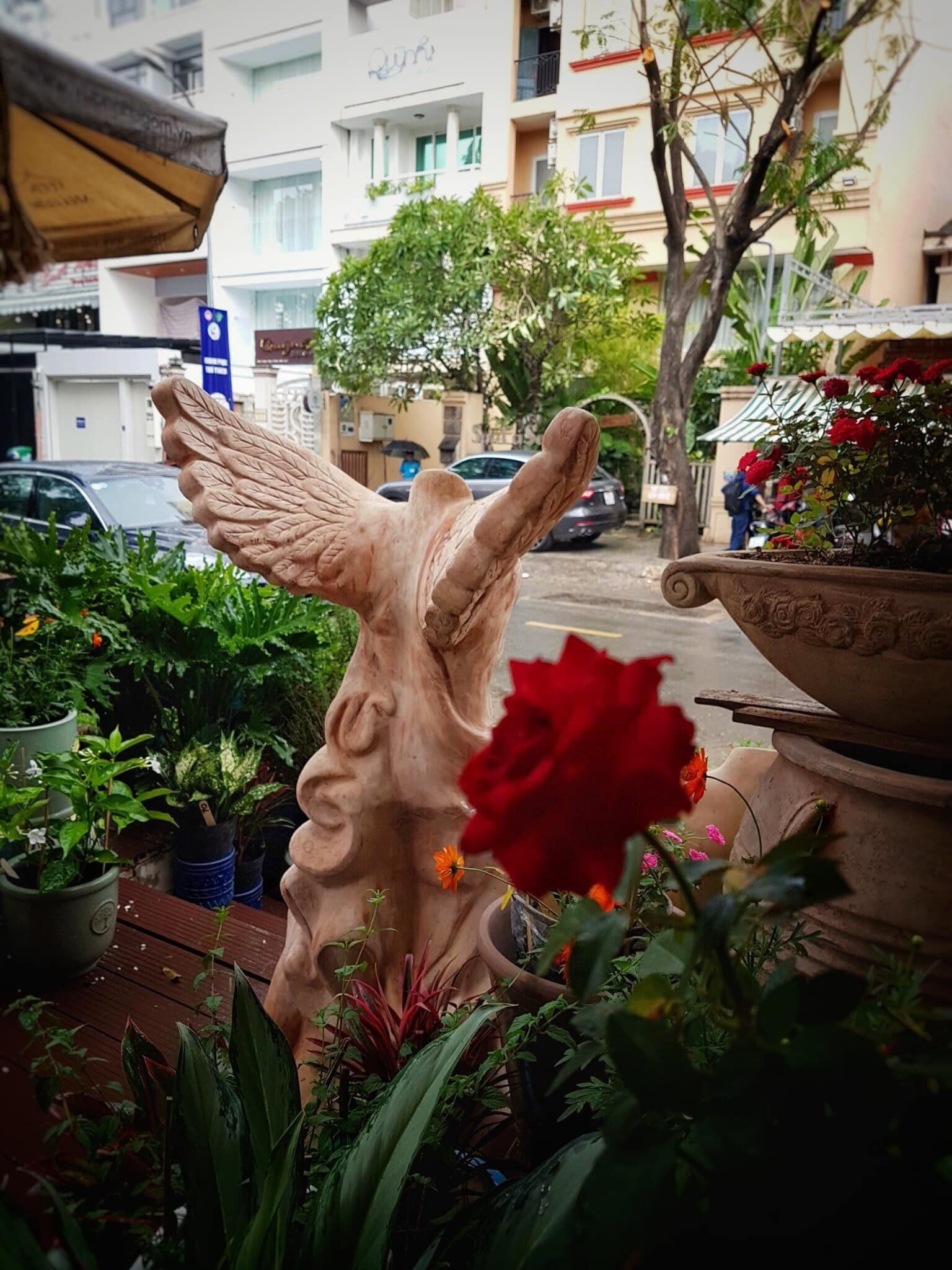 Tượng thiên thần giang cánh, R70xC120 cm