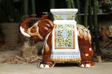  Đôn voi truyền thống, gốm Nam Bộ, gợi nhớ ký ức, xanh men chảy, C43 x R50cm 