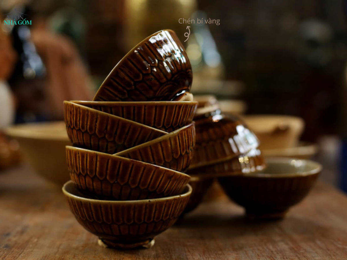 Bộ Chén bát Lái Thiêu Nâu