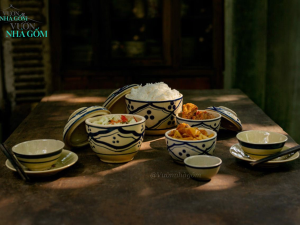  Bộ 3 thố gốm Lái Thiêu đựng thực phẩm có nắp, phong cách Nam bộ xưa (Shopee) 