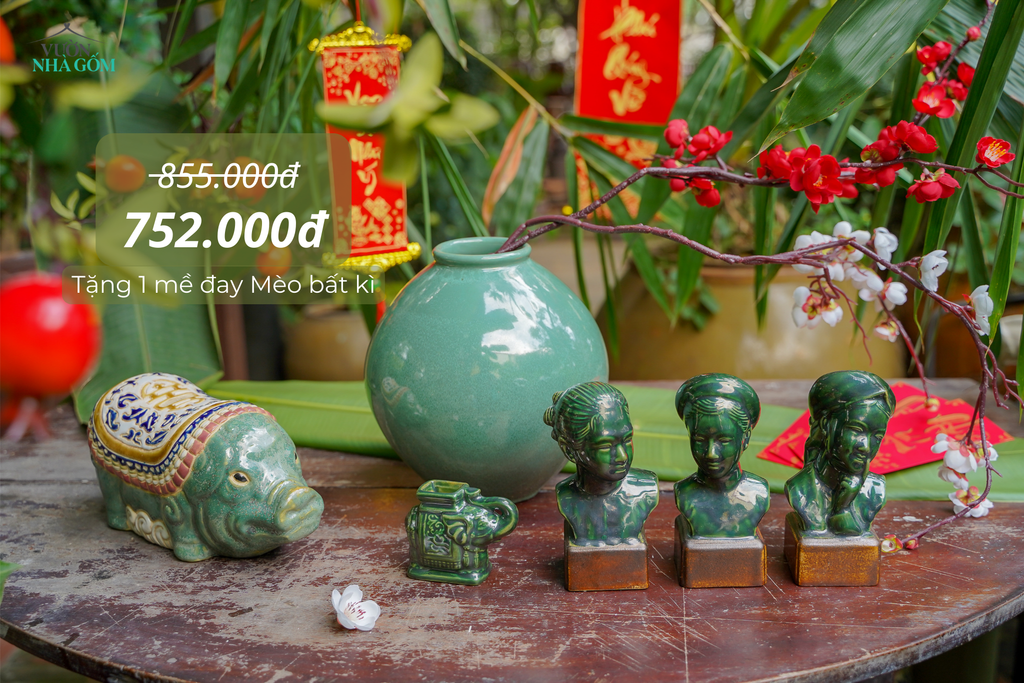 Combo sản phẩm xanh đồng, quà tặng Tết, 6 sản phẩm