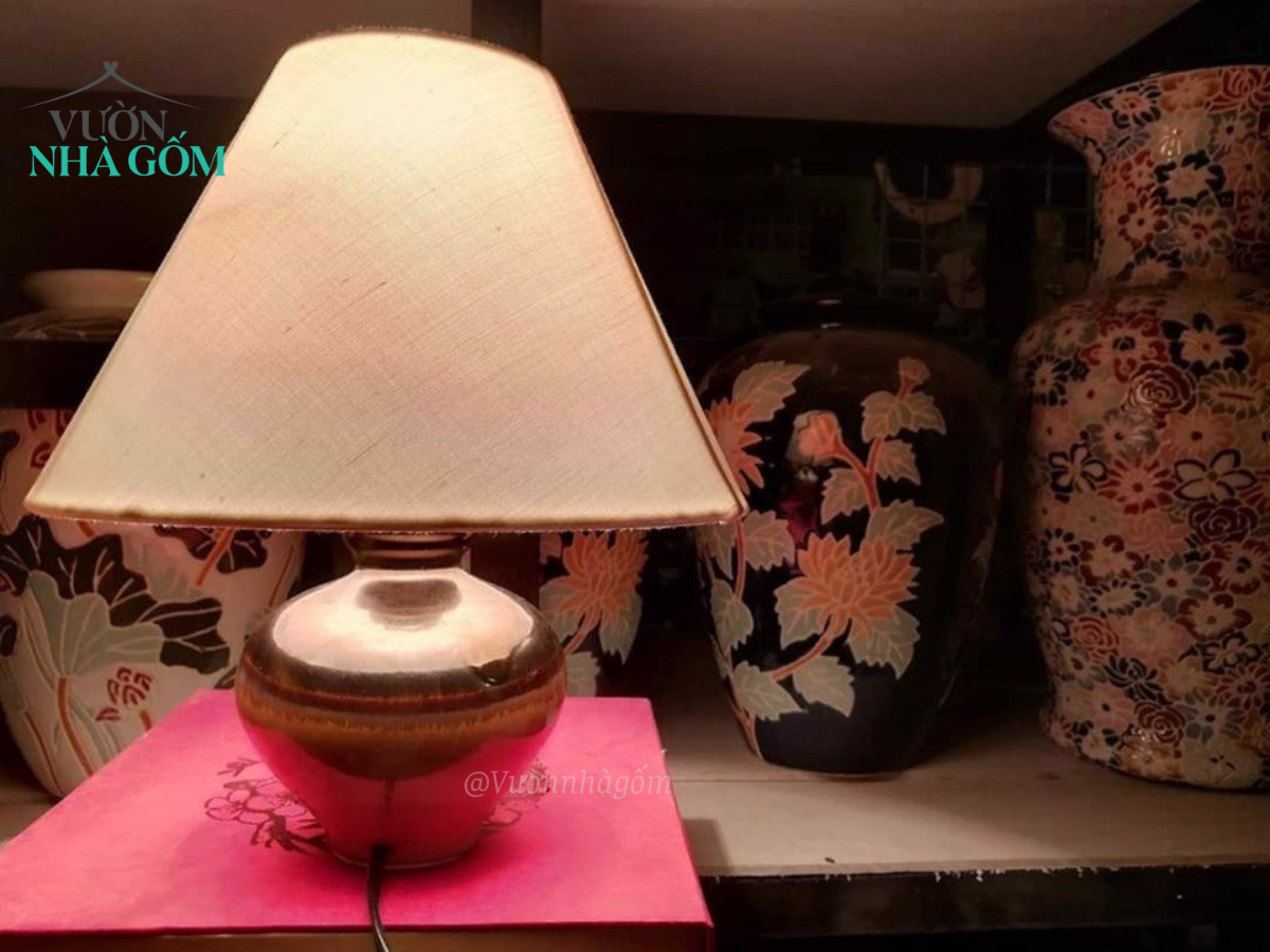 Đèn gốm trang trí, C33 x R20cm- 0405h3a032
