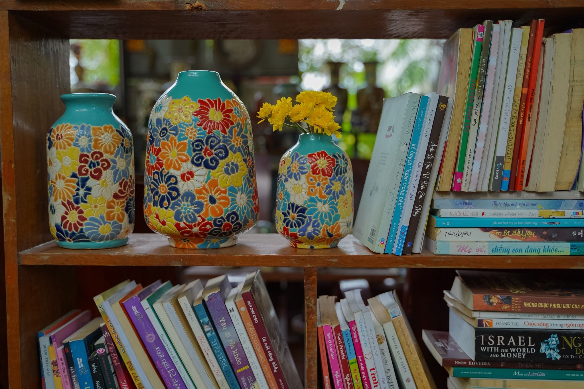 Bình cắm hoa, họa tiết khắc chìm Bách Hoa, C26xR5, gốm mỹ nghệ