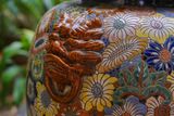  Chóe chạm khắc thủ công họa tiết Bách hoa, gốm mỹ nghệ Nam Bộ, H85cm 