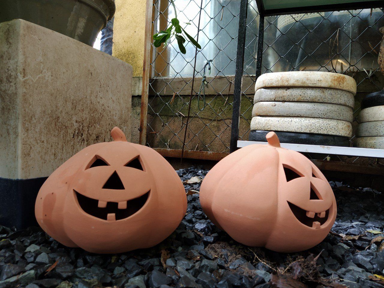 Tượng bí tròn size trung trang trí Halloween, R26xC20 cm