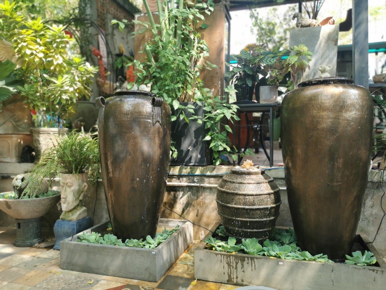 Chóe nước cao men chảy, H130cm
