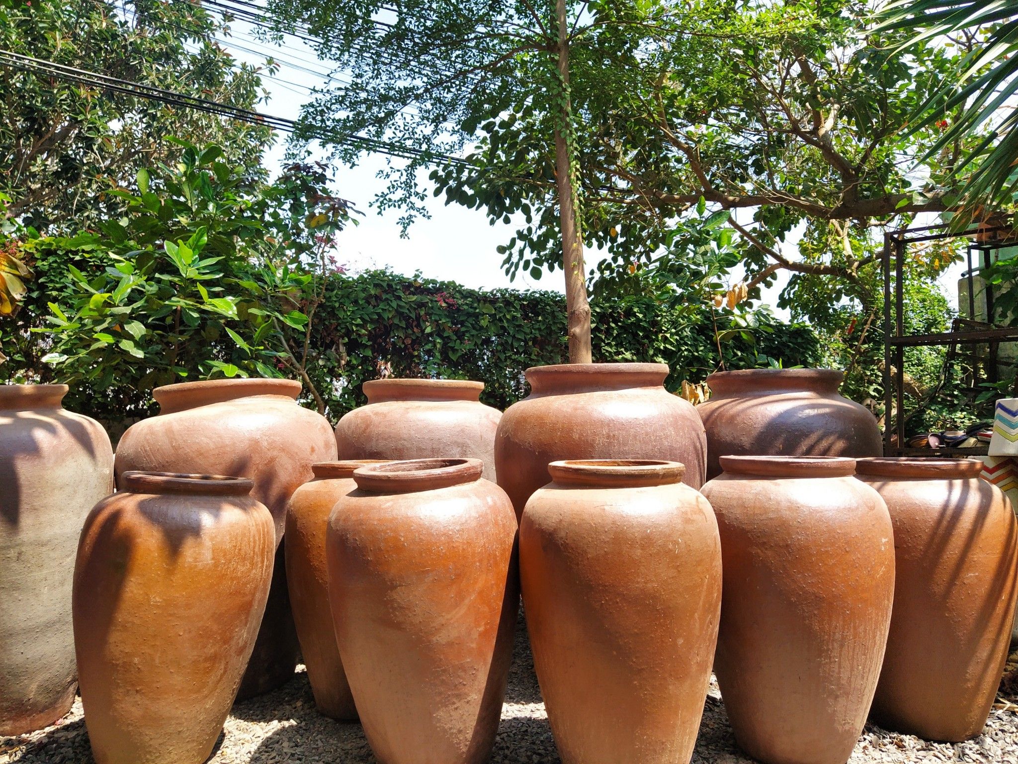 Lu gốm đất đen, sản phẩm nung lò củi, gốm Nam bộ, H70 - H50cm
