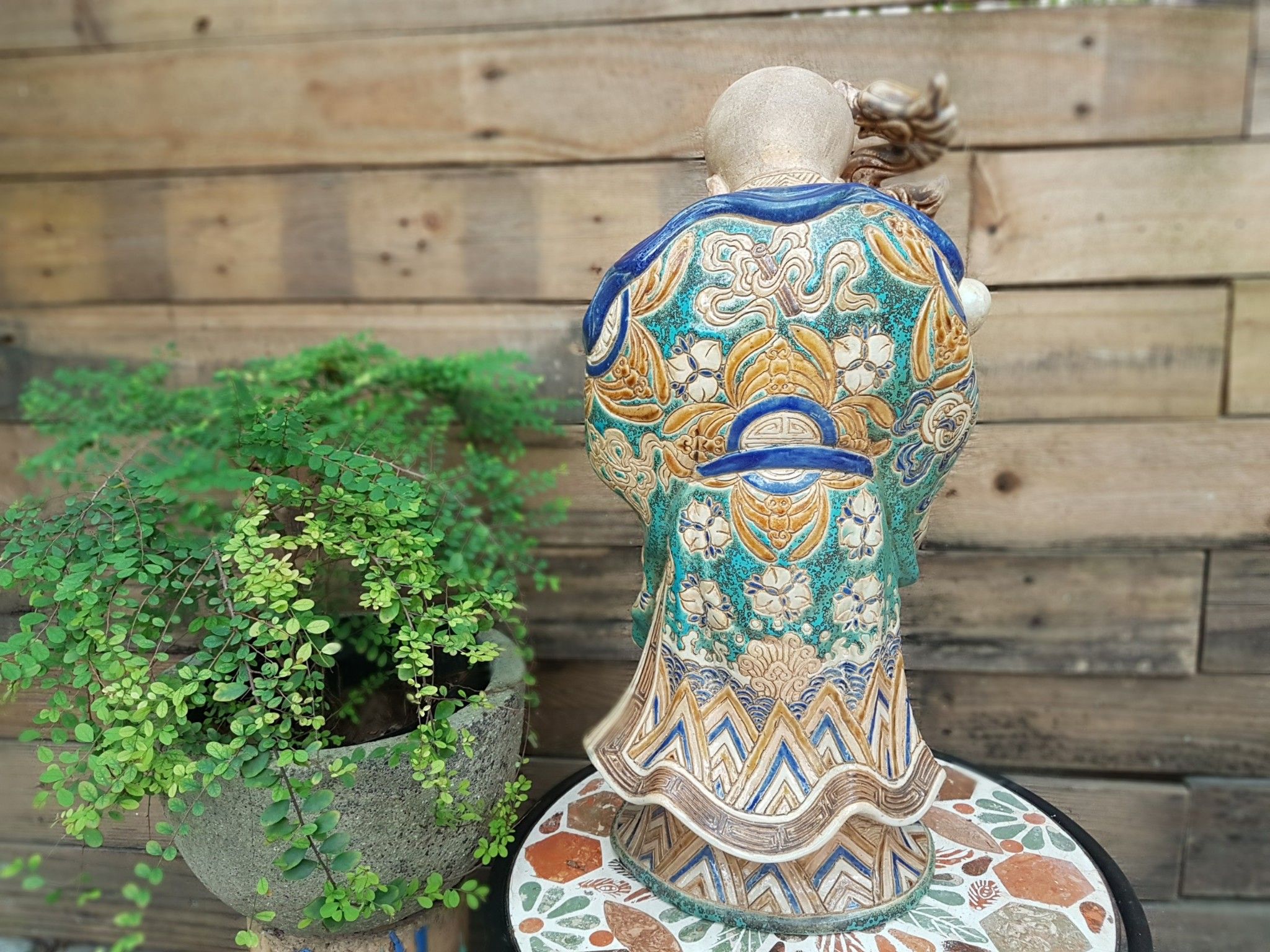 Tượng Ông Thọ gốm Mỹ nghệ Nam Bộ, H40 cm