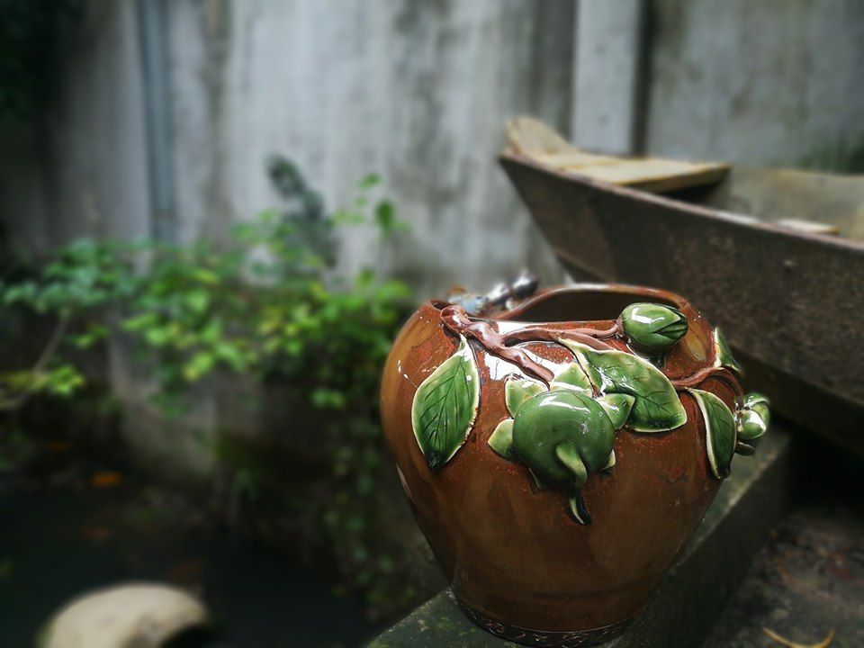Chum bần vuốt tay, họa tiết đắp nổi