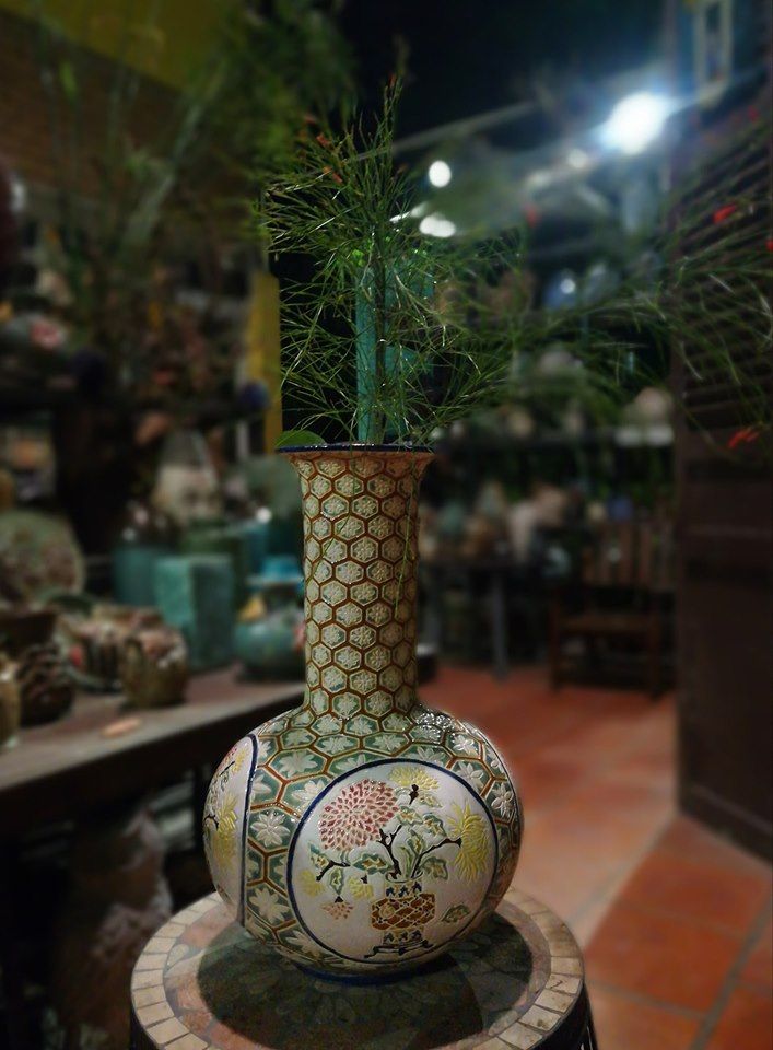 Bình hoa cúc củ tỏi, H50 cm